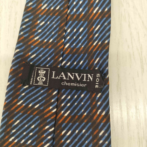 ランバンパリ LANVIN PARIS フランス製 格子柄 ネクタイ メンズ