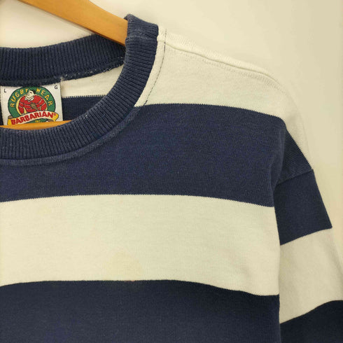 バーバリアン BARBARIAN 90s RUGBY WEAR カナダ製 ボーダー コットン Tシャツ メンズ import:L