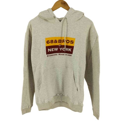 シックスティエイトアンドブラザーズ 68&BROTHERS PD LOGO L/S Hooded Parka プリント プルオーバー パーカー メンズ M