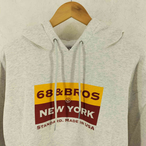 シックスティエイトアンドブラザーズ 68&BROTHERS PD LOGO L/S Hooded Parka プリント プルオーバー パーカー メンズ M