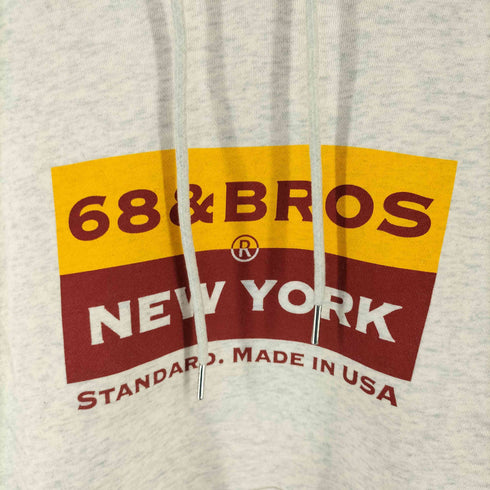 シックスティエイトアンドブラザーズ 68&BROTHERS PD LOGO L/S Hooded Parka プリント プルオーバー パーカー メンズ M