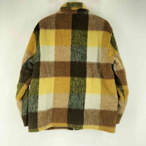 エイチアンドエム H&M チェック シャギーウールブレンド シャツジャケット メンズ import:M