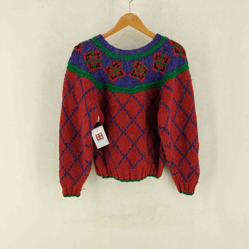 マーシュランディング MARSH LANDING HAND KNITS ノルディック柄 アクリル ウール ハンドニット レディース M