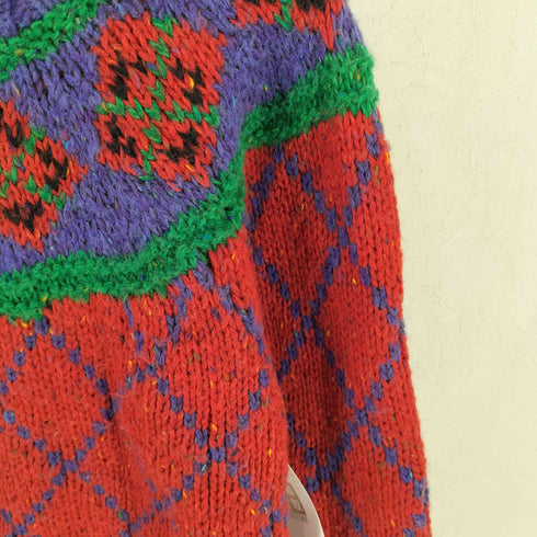 マーシュランディング MARSH LANDING HAND KNITS ノルディック柄 アクリル ウール ハンドニット レディース M