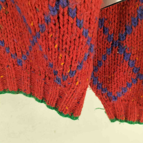 マーシュランディング MARSH LANDING HAND KNITS ノルディック柄 アクリル ウール ハンドニット レディース M
