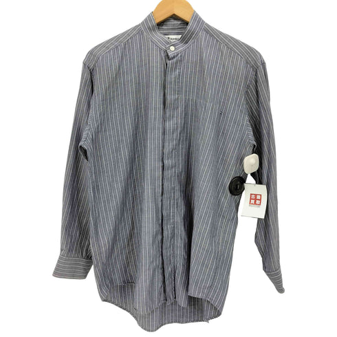 アイムプロダクトイッセイミヤケ im product ISSEY MIYAKE 90s ストライプ 比翼ボタン スタンドカラー 長袖シャツ メンズ JPN:S
