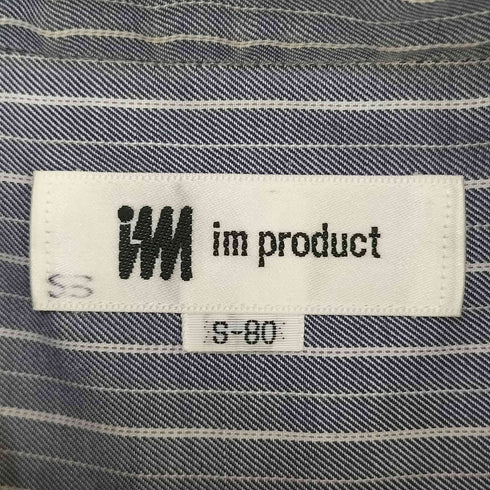 アイムプロダクトイッセイミヤケ im product ISSEY MIYAKE 90s ストライプ 比翼ボタン スタンドカラー 長袖シャツ メンズ JPN:S