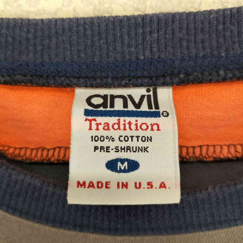 アンビル Anvil USA製 パッチワーク 半袖 Tシャツ メンズ M