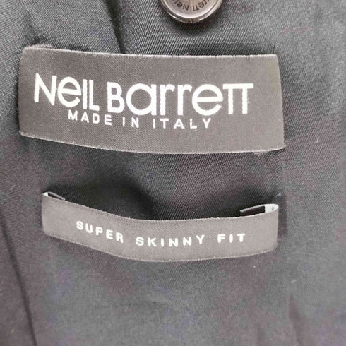 ニールバレット NEIL BARRETT SUPER SKINNY FIT チェック 2Bテーラードジャケット スラックス セットアップ メンズ 44