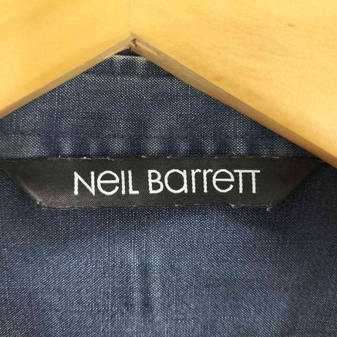 ニールバレット NEIL BARRETT ウォッシュド ロング デニムシャツ メンズ 38/15