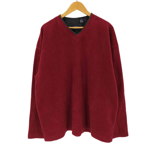 ギャップ Gap 90-00s OLD Vネック フリース プルオーバー メンズ XXL