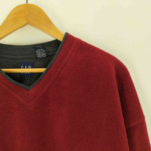 ギャップ Gap 90-00s OLD Vネック フリース プルオーバー メンズ XXL