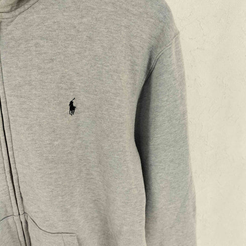 ポロバイラルフローレン Polo by RALPH LAUREN 90S コットン ロゴ刺繍 ジップアップ パーカー メンズ 160