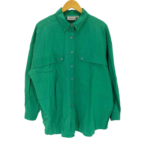 80-90s VENEZIA SPORTSWEAR ヴェネツィアスポーツウェア オーバーサイズ ワークシャツ メンズ 22/24