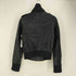 Stradivarius ストラディバリウス 本革 ハイネック ライダースジャケット レディース import:M