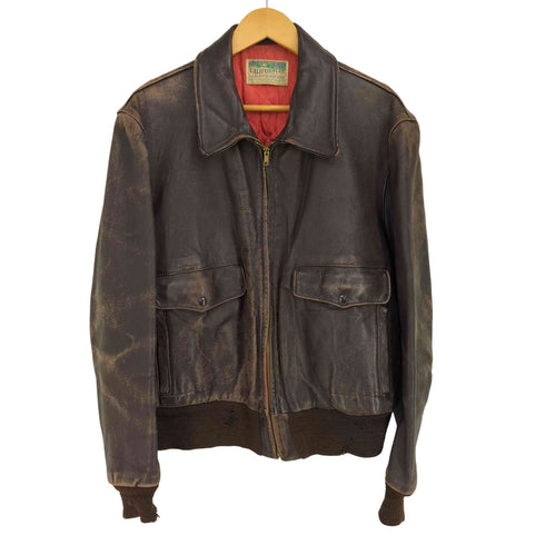50S-60S CALIFORNIA SPORTSWEAR CO. カリフォルニア スポーツウェア アメリカ製 SERVALジップ ホースレザージャケット メンズ