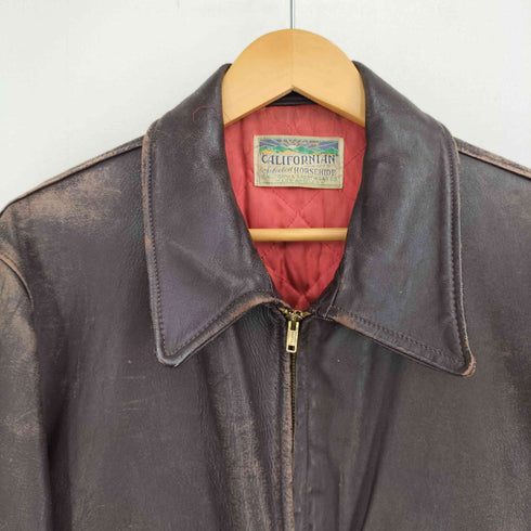 50S-60S CALIFORNIA SPORTSWEAR CO. カリフォルニア スポーツウェア アメリカ製 SERVALジップ ホースレザージャケット メンズ