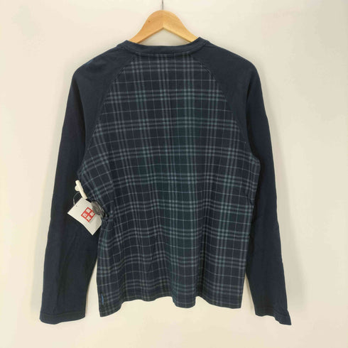 バーバリーブルーレーベル BURBERRY BLUE LABEL チェック ロンT 胸ポケット ロゴ刺繍 メンズ import:M