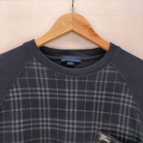 バーバリーブルーレーベル BURBERRY BLUE LABEL チェック ロンT 胸ポケット ロゴ刺繍 メンズ import:M