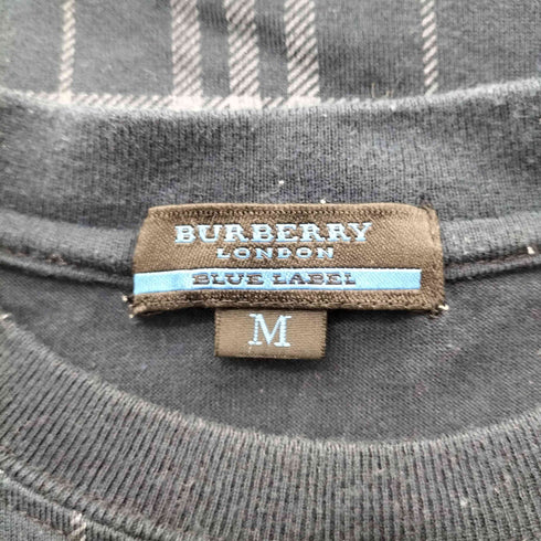 バーバリーブルーレーベル BURBERRY BLUE LABEL チェック ロンT 胸ポケット ロゴ刺繍 メンズ import:M