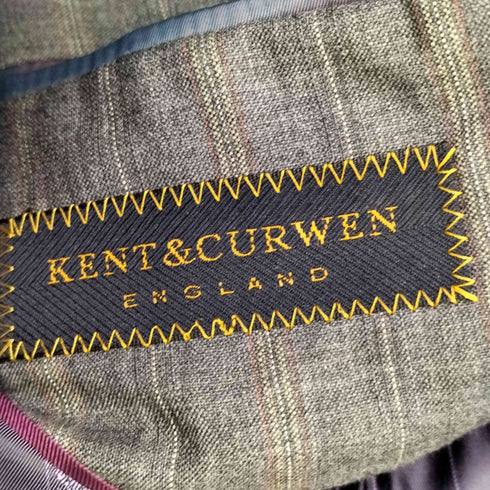 ケントアンドカーウェン KENT&CURWEN マルチストライプ 2B ウールテーラードセットアップ メンズ