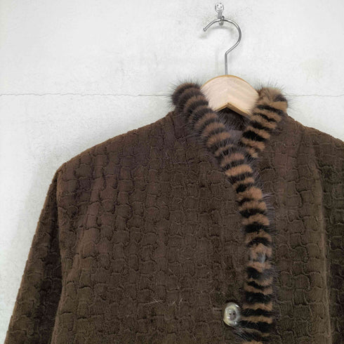 mink fur ミンクファー切替 ジャケット レディース M-L