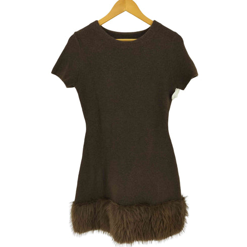 ザラ ZARA フェイクファー コンビニット ワンピース レディース JPN:M