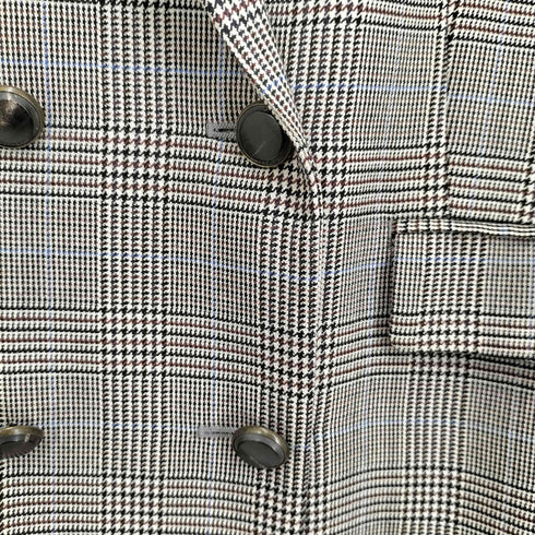 ユナイテッドアローズグリーンレーベルリラクシング UNITED ARROWS green label relaxing クラシカルチェック ダブル ジャケット レディース JPN:38