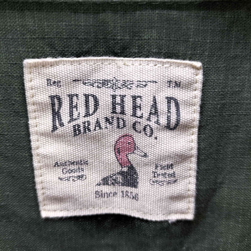 レッドヘッド RED HEAD 00S OLD リップストップ ミリタリー ボックス シャツ メンズ import:XL