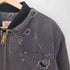 SADDLE KING WESTERN 80S USA製 TALONジップ ダメージ 裏地ネイティブ キャンバス ジップアップブルゾン メンズ import:XL