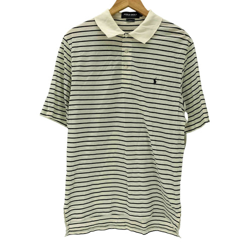 ポロゴルフラルフローレン POLO GOLF RALPH LAUREN 90S OLD ポニー刺繍 ボーダー ポロ シャツ 鹿の子 メンズ import:S