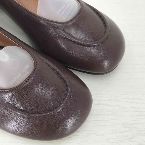 Emiwalk 歩ける履き心地の上質本革 ラウンドトゥ ストラップパンプス レディース JPN:24.5