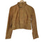 ストロベリーフィールズ STRAWBERRY-FIELDS pig leather ピッグレザー 豚革 スタンドカラー クロップド 短丈 レザージャケット レディース 1