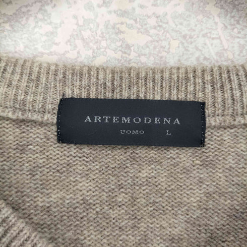 ARTEMODENA アートモディナー ウール アーガイル Vネック ニット セーター メンズ L