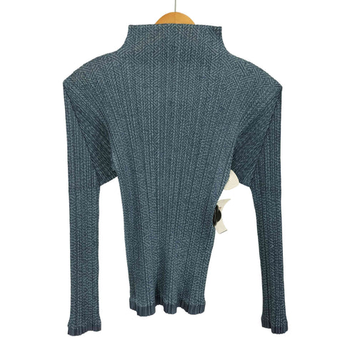 プリーツプリーズイッセイミヤケ PLEATS PLEASE ISSEY MIYAKE 総柄 プリーツハイネック 長袖カットソー レディース JPN:3
