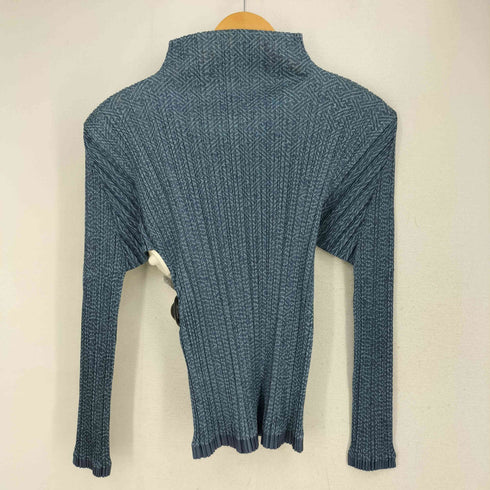 プリーツプリーズイッセイミヤケ PLEATS PLEASE ISSEY MIYAKE 総柄 プリーツハイネック 長袖カットソー レディース JPN:3