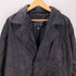 GENUINE LEATHER 本革 パッチワーク デザイン オール リアル レザー ダブル チェスター ロング コート レディース import:XL