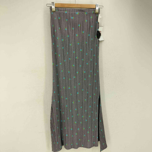 プリーツプリーズイッセイミヤケ PLEATS PLEASE ISSEY MIYAKE フラワープリント ロング丈プリーツスカート レディース JPN:2