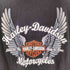 ハーレーダビッドソン HARLEY-DAVIDSON モーター サイクル バック ウィング エンブレム ロゴ 両面 刺繍 ジップ フーディー パーカー Y2K メンズ import:XL