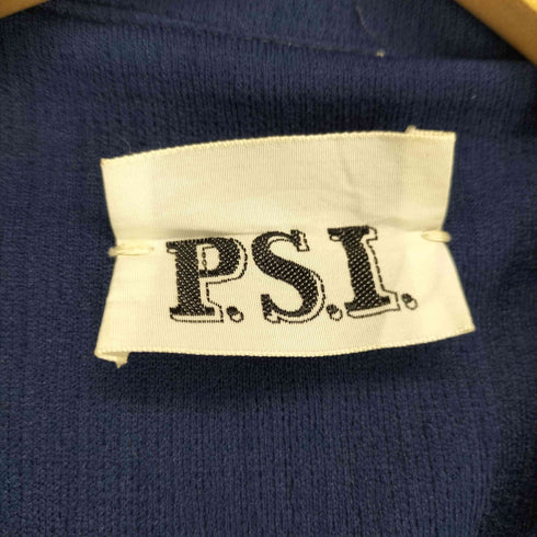 P.S.I レザー切替 ツートン ジャケット レディース