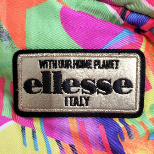 エレッセ ellesse ITALY リバーシブル 蛍光 メタリック 中綿ジャケット スキーウェア メンズ import:L