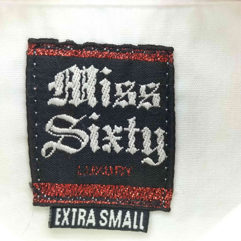 ミスシックスティ MISS SIXTY LUXURY ビーズ装飾 レギュラーカラーシャツ レディース XS