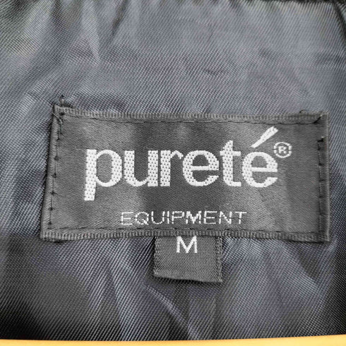 PURETE ピュルテ 豚革 ピッグレザー ハイネック シングルライダースジャケット メンズ JPN:M