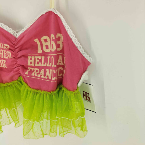 HELLO.SANFRANCISCO プリントロゴチュールキャミビスチェ レディース
