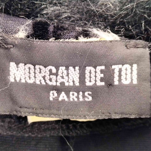 モルガン MORGAN DE TOI ドゥ トワ 襟ファー ベロア ショールカラージャケット レディース