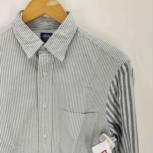 ステューシー Stussy USA製 ボタンダウン ストライプ 長袖シャツ メンズ M