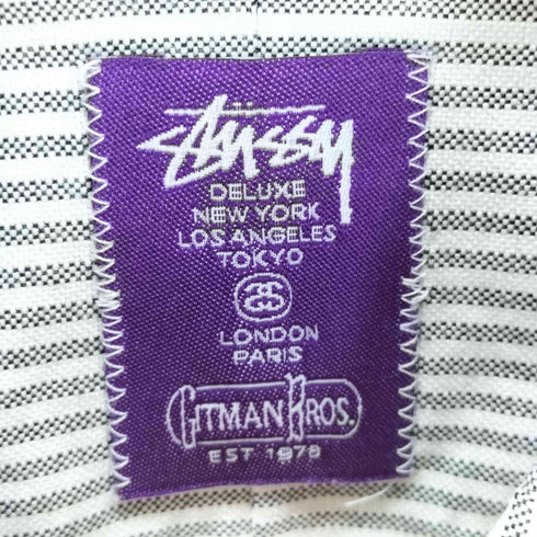 ステューシー Stussy USA製 ボタンダウン ストライプ 長袖シャツ メンズ M