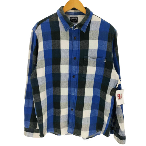 ステューシー Stussy OLD ブロックチェック 長袖 ネルシャツ メンズ L