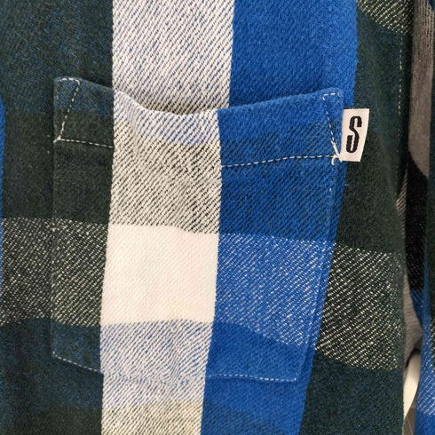 ステューシー Stussy OLD ブロックチェック 長袖 ネルシャツ メンズ L