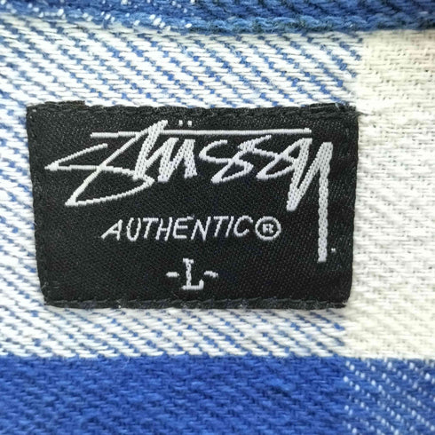 ステューシー Stussy OLD ブロックチェック 長袖 ネルシャツ メンズ L